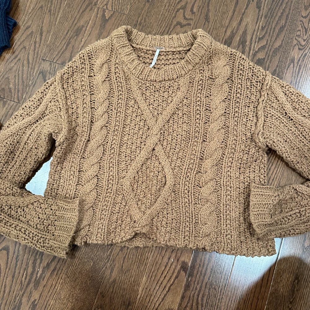 Cropped Knit Sweater Free people